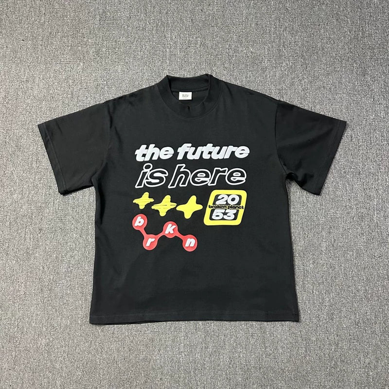 Broken Planet The Future Is Here Graphic T-Shirt - Black